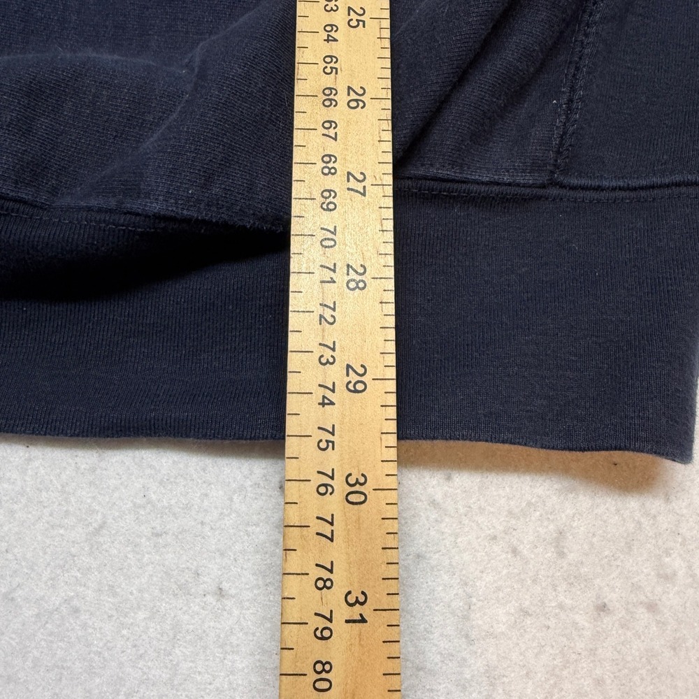 VTG Steve and‎ Barrys Navy Blue Sweatshirt Embroidered Logo Y2K Boxy Fit Mens M - Picture 10 of 10